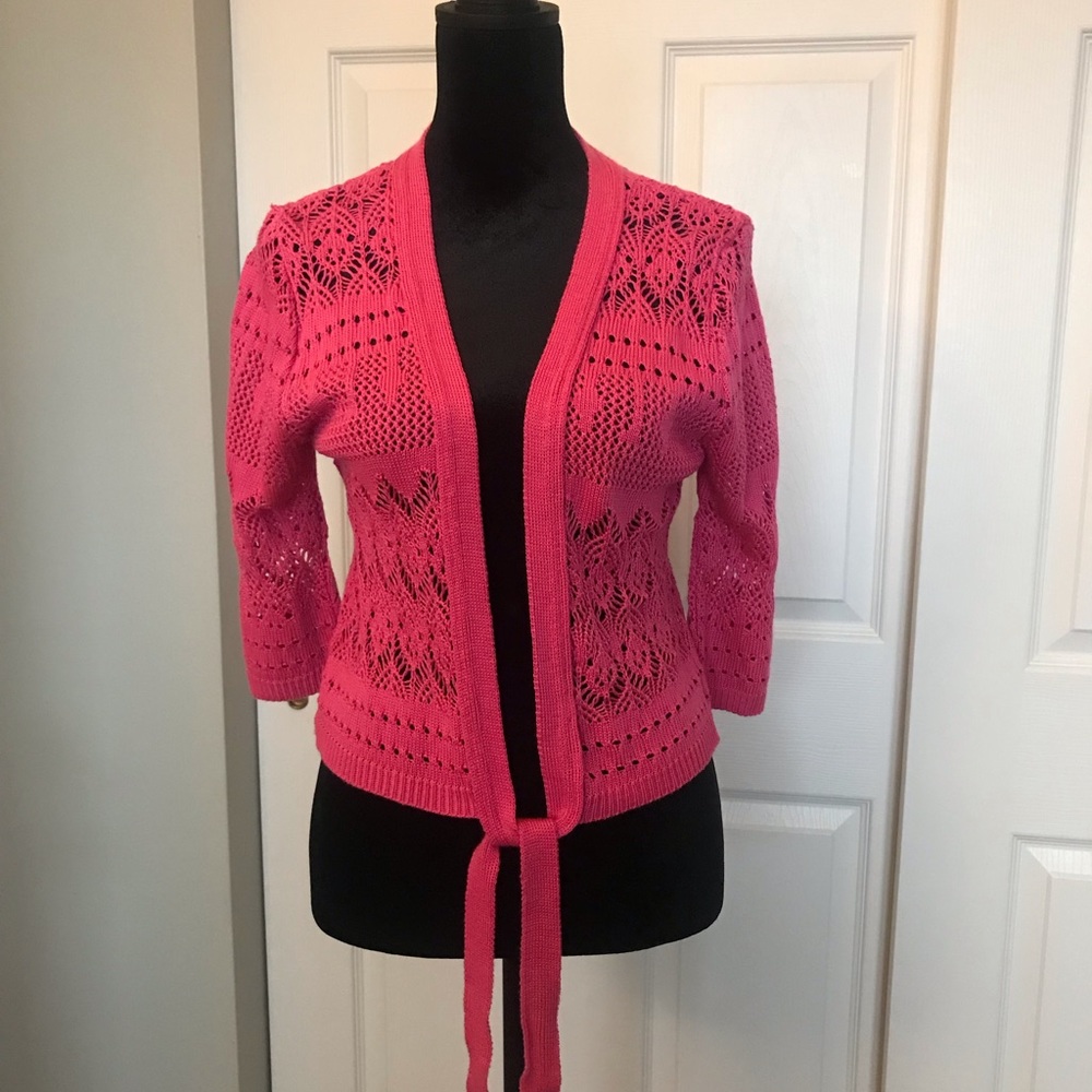 CATO Beautiful Bright Pink Knitted Sweater, Size S